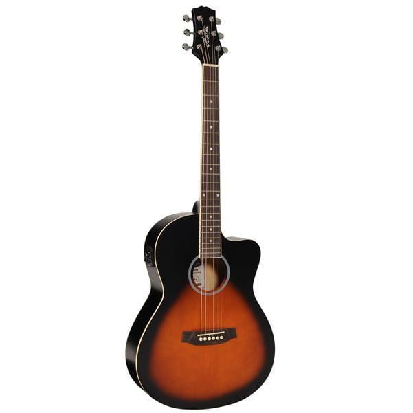 ashton electro acoustic guitars tobacco sunburst matte ashton d10ceq 39-inch cutaway electro acoustic guitar with eq