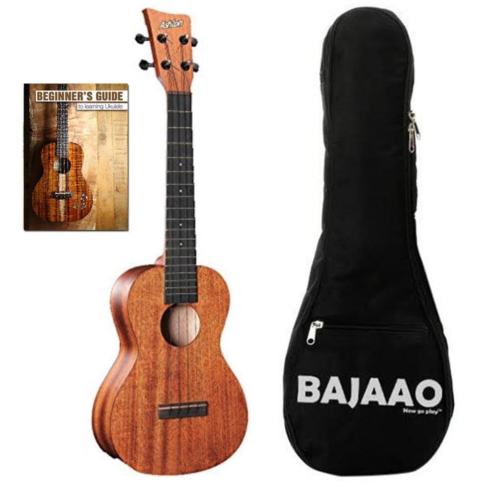 ashton soprano ukuleles bundle ashton uke-200 mahogany soprano ukulele with aquila strings #type_bundle