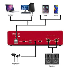 Audio Array Audio Interfaces Audio Array AI-04 4 Channel Recording Studio Digital USB Audio Interface