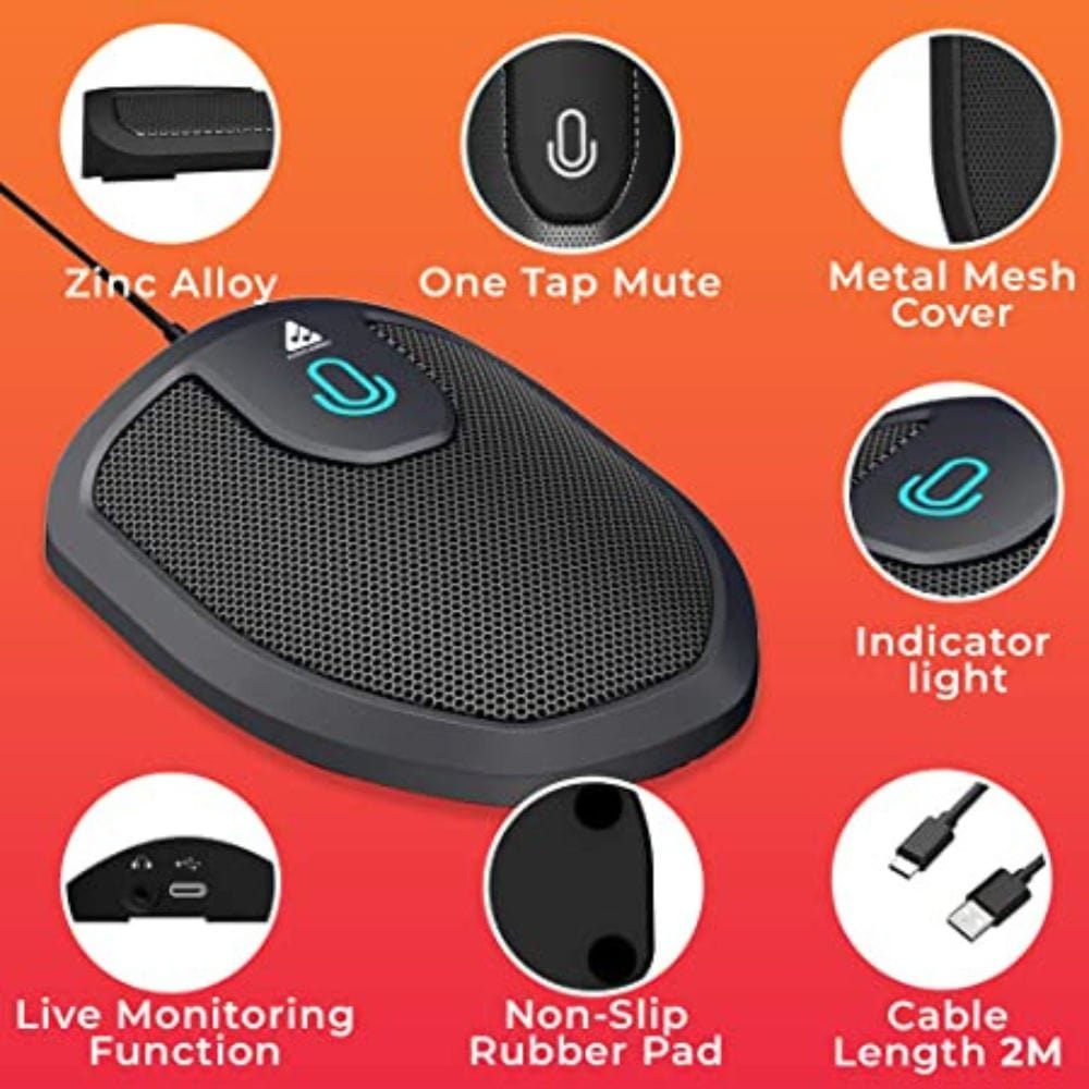 audio array condenser microphones audio array am-c28 plug & play usb professional omnidirectional multi-person conference room condenser microphones - (am-c28)