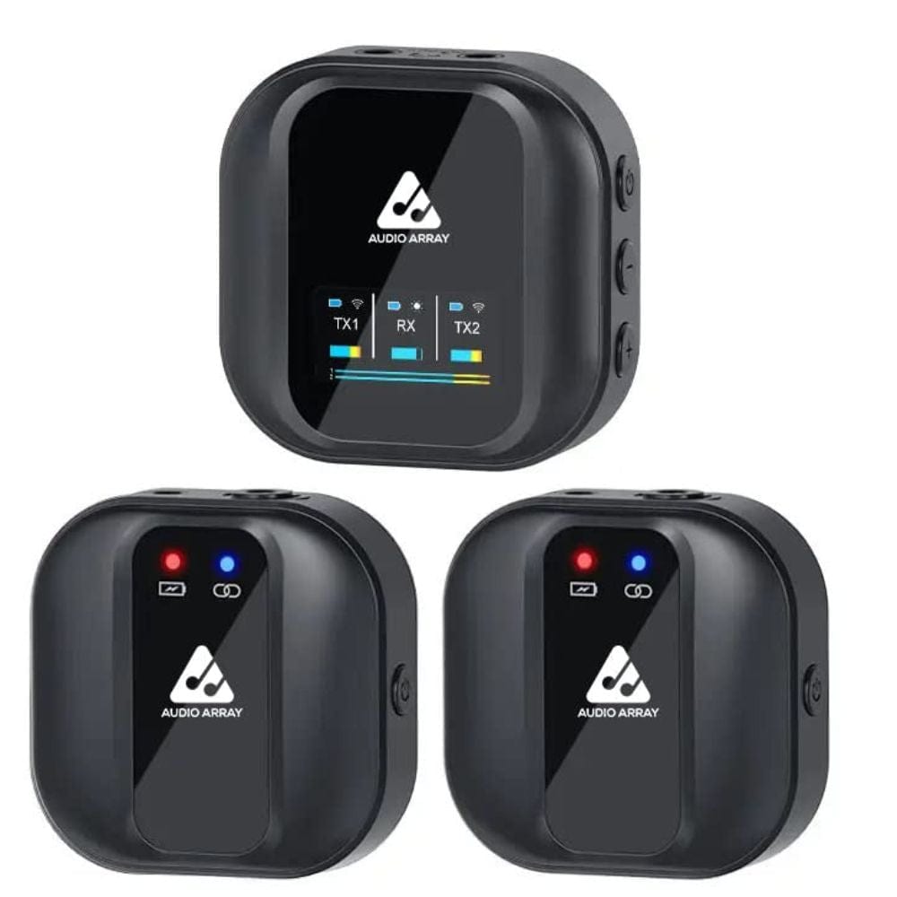 audio array condenser microphones audio array am-w10 dual channel 2.4 ghz wireless pocket sized microphone system