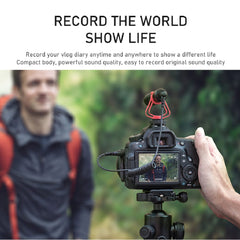 Audio Array Condenser Microphones Black Audio Array AM-C14 Omnidirectional Condenser Shotgun Microphone with 3.5mm Connector with Battery for DSLR & Smartphone