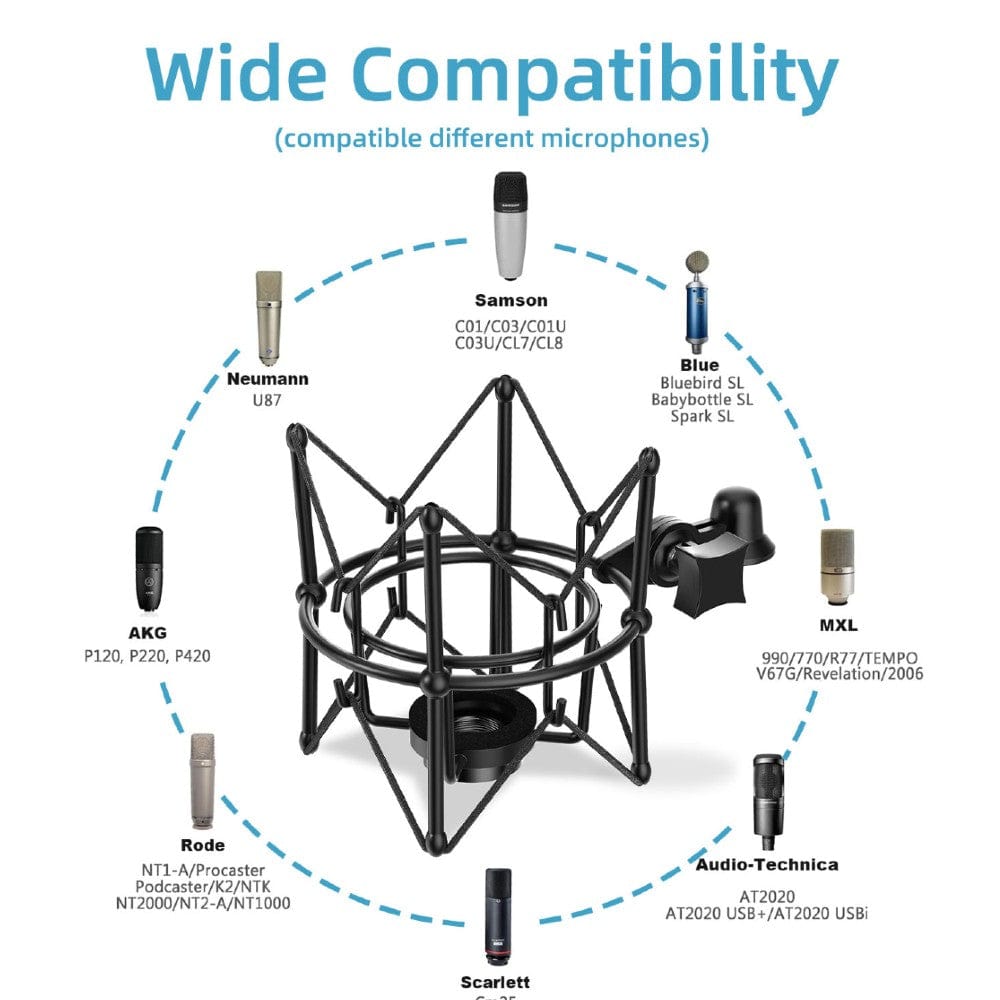 audio array microphone accessories audio array aa-04 metal microphone spider shock mount