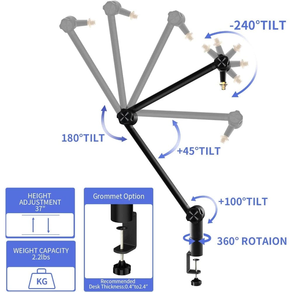 audio array microphone accessories audio array aa-15 microphone arm stand