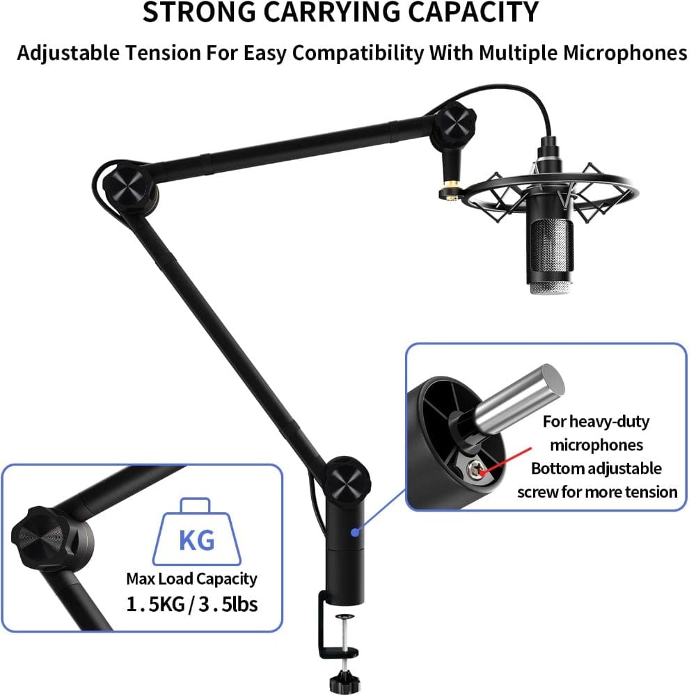 audio array microphone accessories audio array aa-15 microphone arm stand