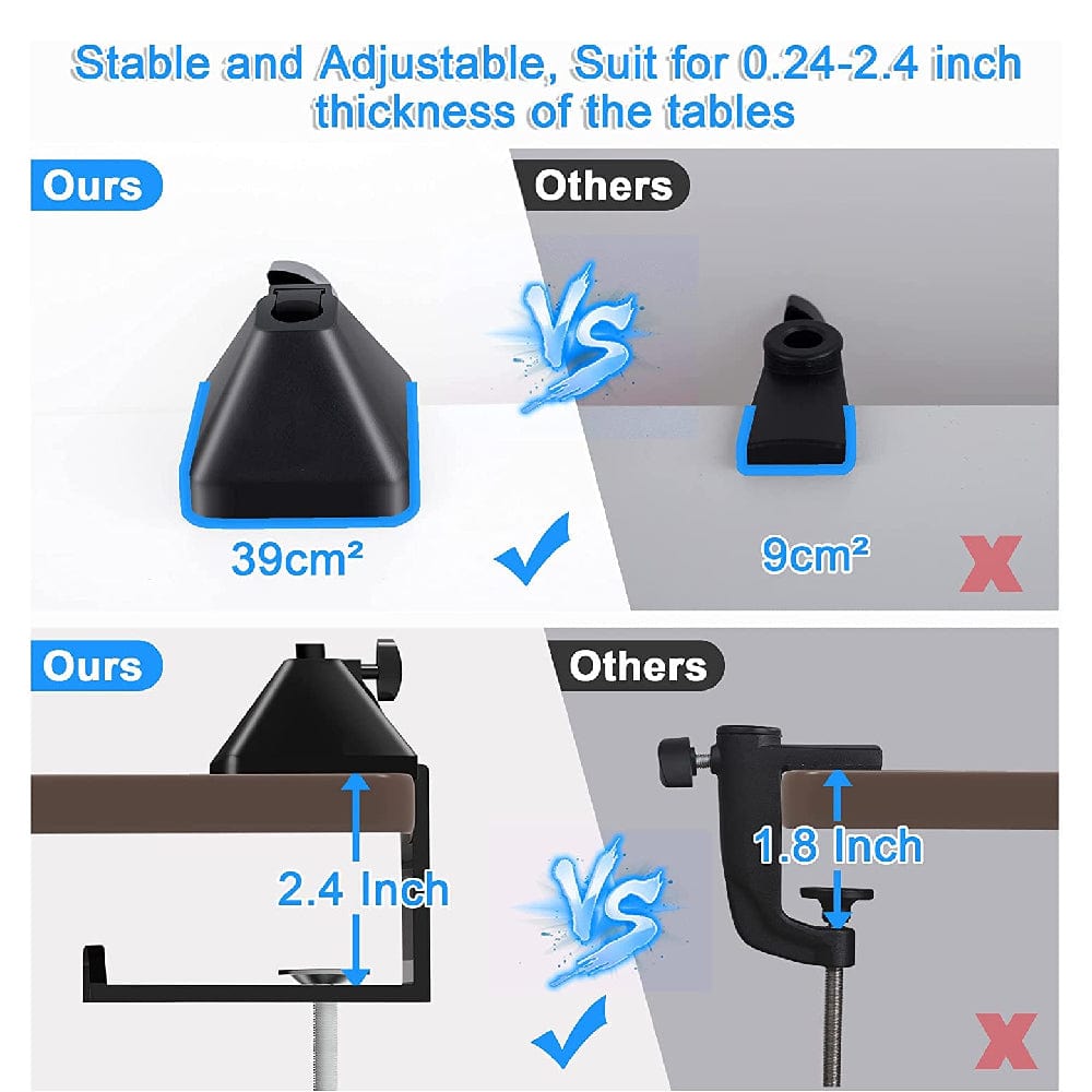 audio array microphone stands black audio array aa-12 short springless all metal microphone arm stand