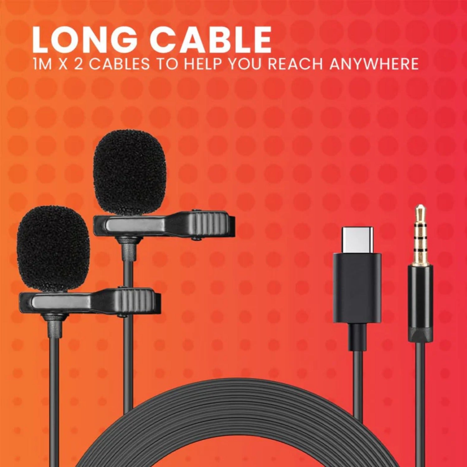 Audio Array Microphones Audio Array AM-C35 Dual Head Lapel Microphone