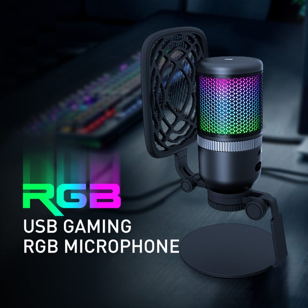 audio array usb microphones black audio array am-c23 anti interference metal tube rgb usb microphone