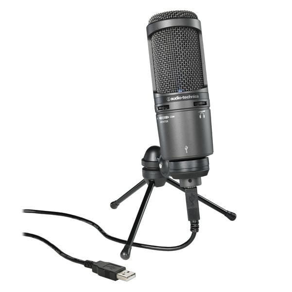 audio-technica condenser microphones audio-technica home creation bundle with at2020 usb plus cardioid condenser usb microphone & ath-m20x headphone