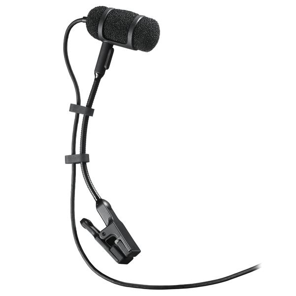 audio-technica condenser microphones audio-technica pro35 cardioid condenser clip-on instrument microphone