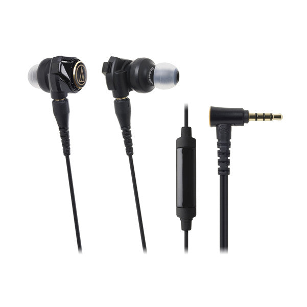 audio-technica headphones audio-technica ath-cks1100is solid bass in-ear headphones with in-line mic & control - black