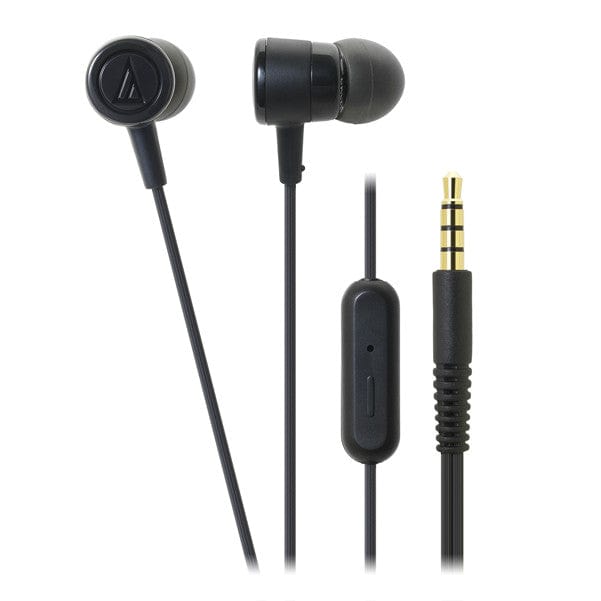 audio-technica headphones black audio-technica ath-ckl220is dip in-ear headphones with mic and button control