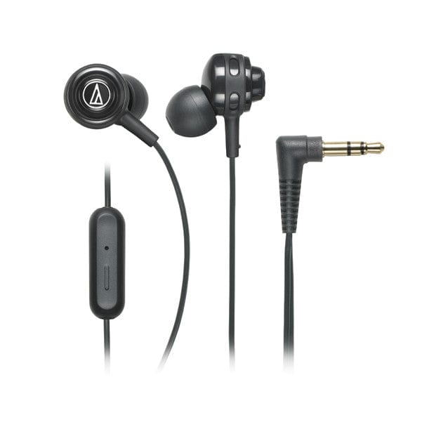 audio-technica headphones black audio-technica ath-cor150is sonicsport in-ear headphones with in-line mic & control