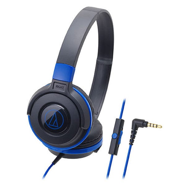 audio-technica headphones black blue audio-technica ath-s100is portable headphones #color_black-blue