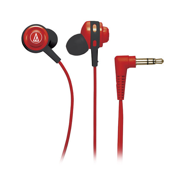 audio-technica headphones red audio-technica ath-cor150 core bass in-ear headphones #color_red