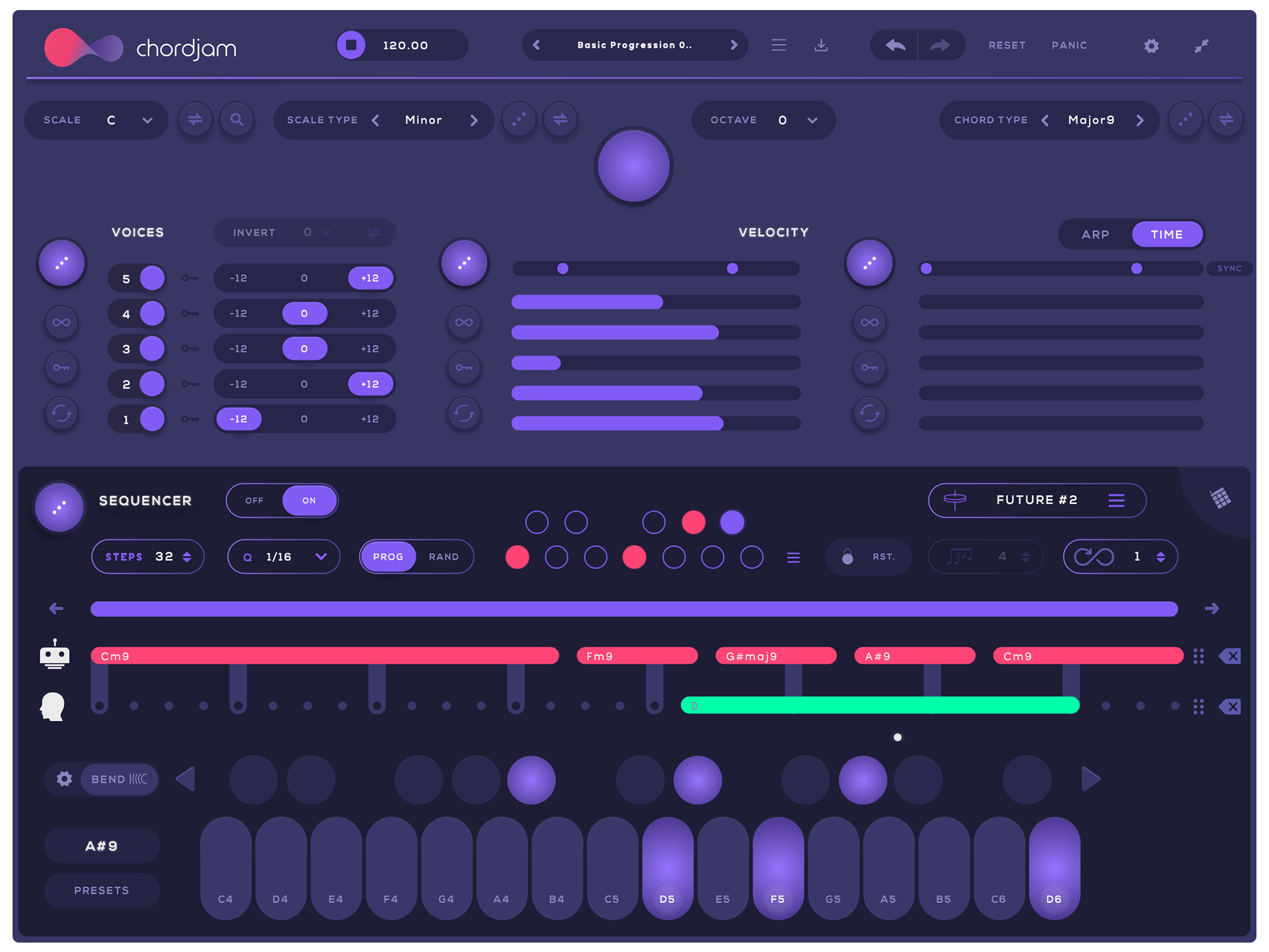 Audiomodern Virtual Instruments Audiomodern Chordjam Compositional Assistant Plug-in