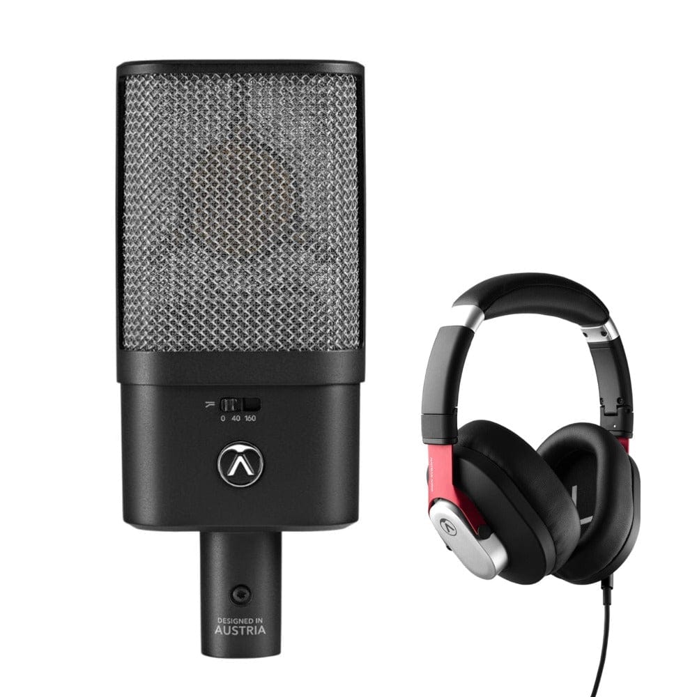 austrian audio condenser microphones austrian audio oc16 cardioid pattern precision condenser microphone studio set with hi-x15 professional headphones