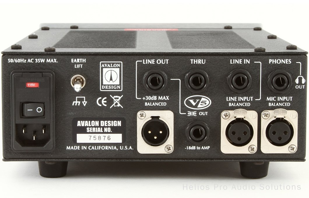 avalon design pre amps avalon v5 black