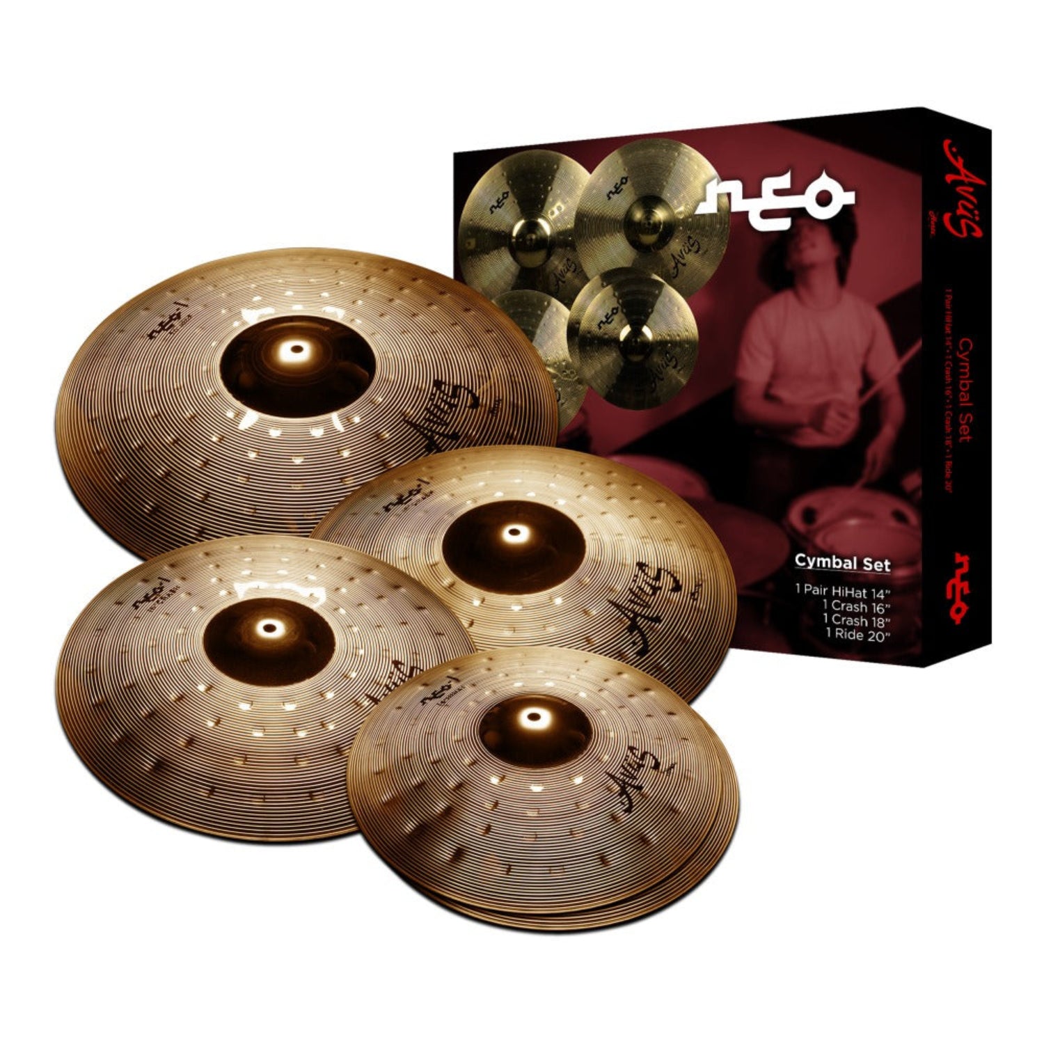Avus Cymbal Packs Avus Neo 1 Gold 5 Piece Cymbal Pack