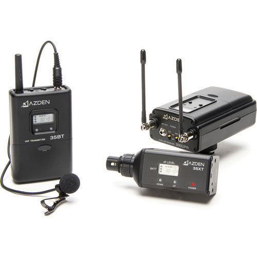 azden wireless systems azden 330lx uhf on-camera plug-in & bodypack system