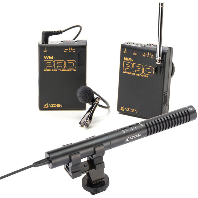 azden wireless systems azden whd-pro vhf wireless microphone system with stereo microphone