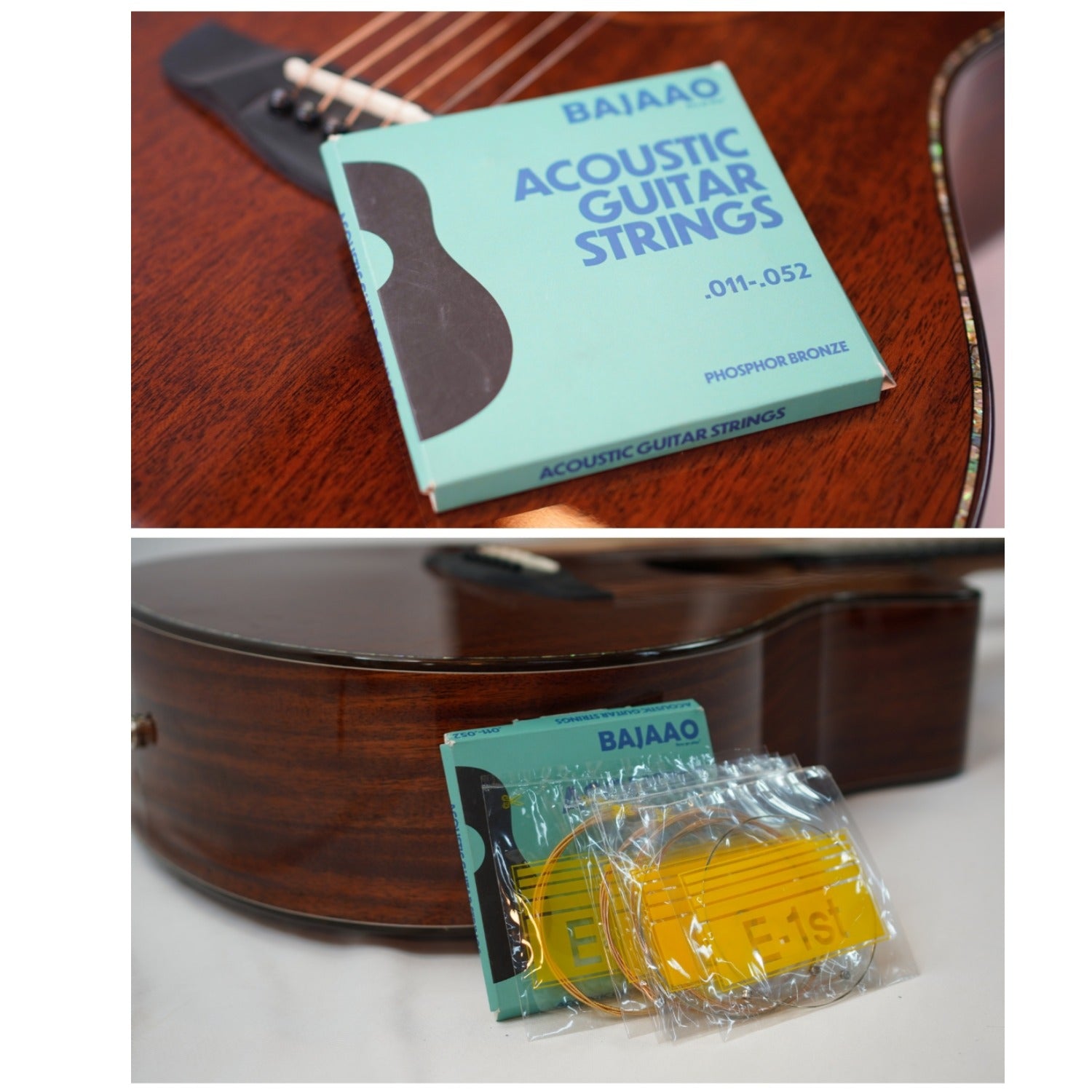 Bajaao Acoustic Guitar Strings Bajaao Phosphor Bronze Acoustic Guitar String Set #gauge_custom-light-gauge