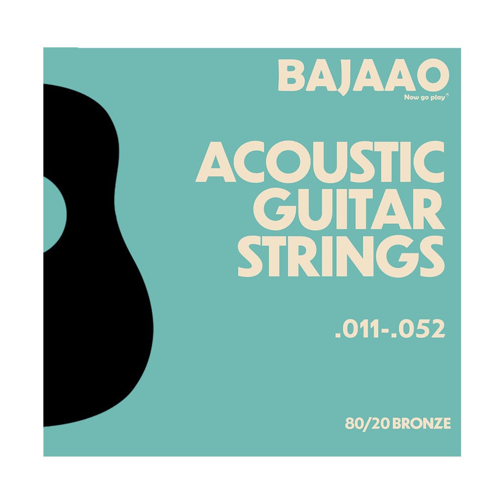 bajaao acoustic guitar strings custom light gauge bajaao 80/20 bronze acoustic guitar string set #gauge_custom-light-gauge