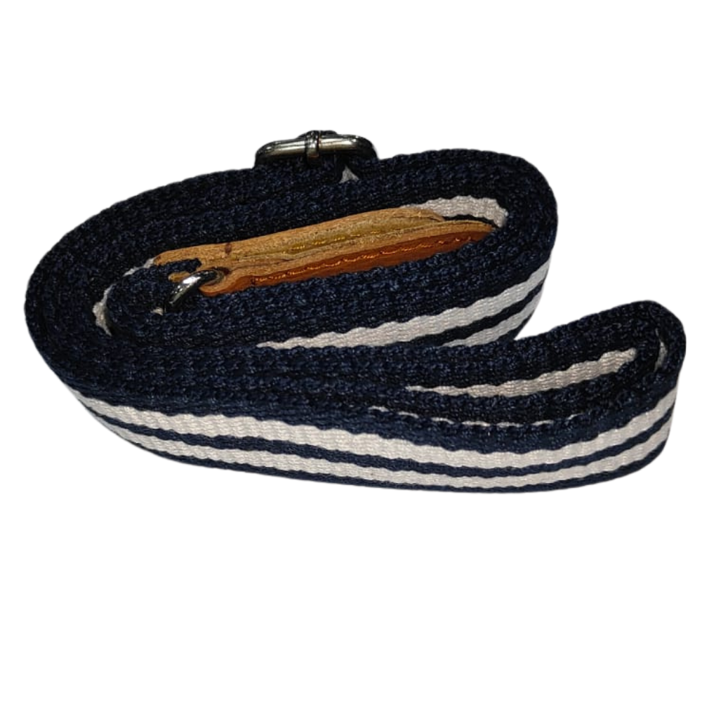 Bajaao Guitar Straps Blue & White Bajaao 1-Inch Cotton Guitar Strap for Ukulele / Electric / Acoustic Guitar #color_blue-&-white