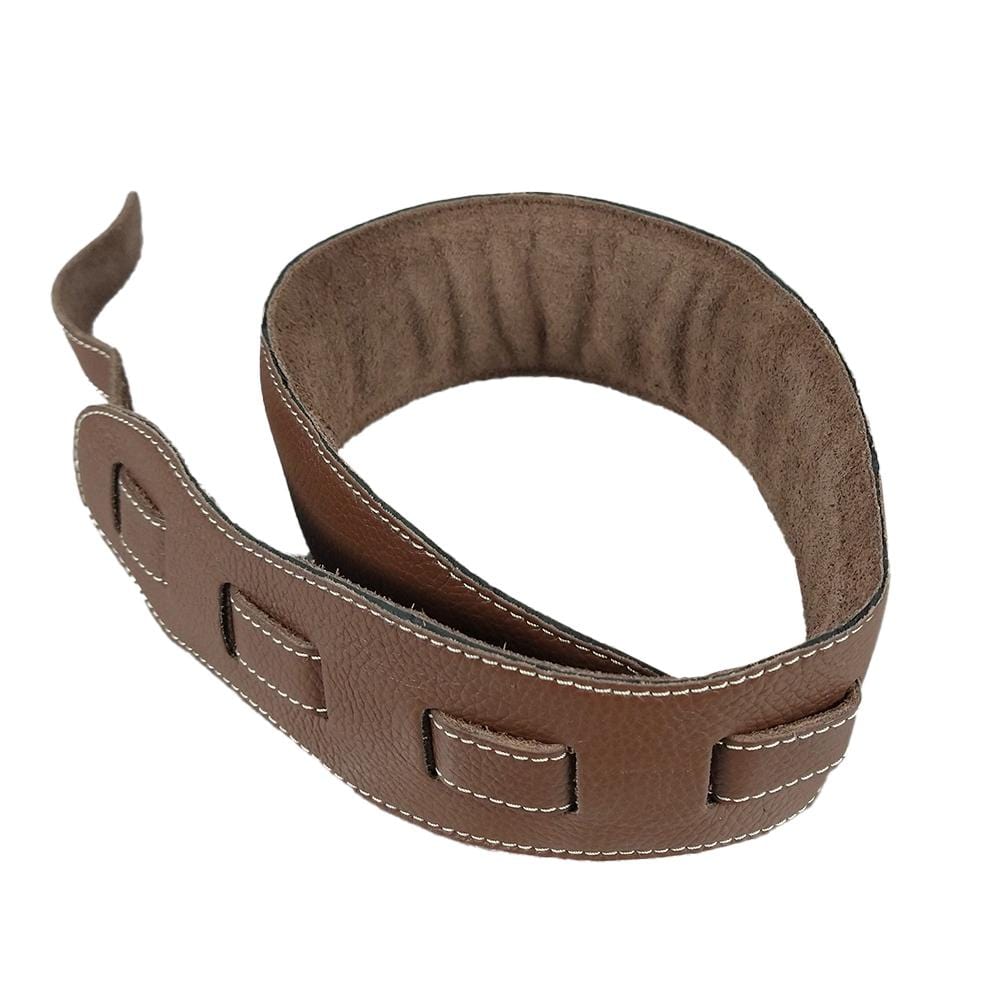 bajaao guitar straps brown bajaao premium leather soft padded guitar strap for electric / acoustic / bass guitar