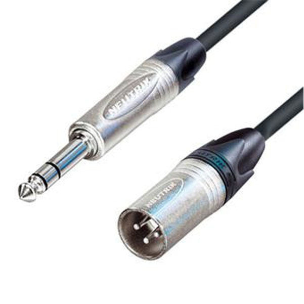 bajaao instrument cables bajaao 6 meters neutrik nc3mxx male xlr-np3x 1/4inch stereo cable