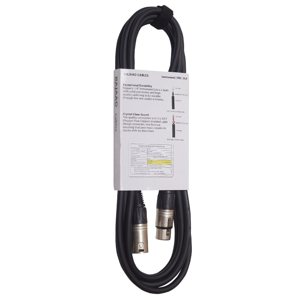 Bajaao Microphone Cables Bajaao Male XLR to Female XLR Microphone Cable