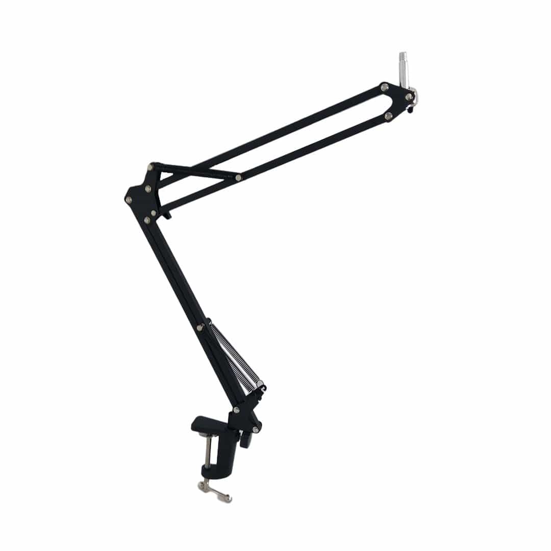 bajaao microphone stands bajaao microphone boom scissor extendable arm stand for dynamic and condenser microphone with table mounting clamp