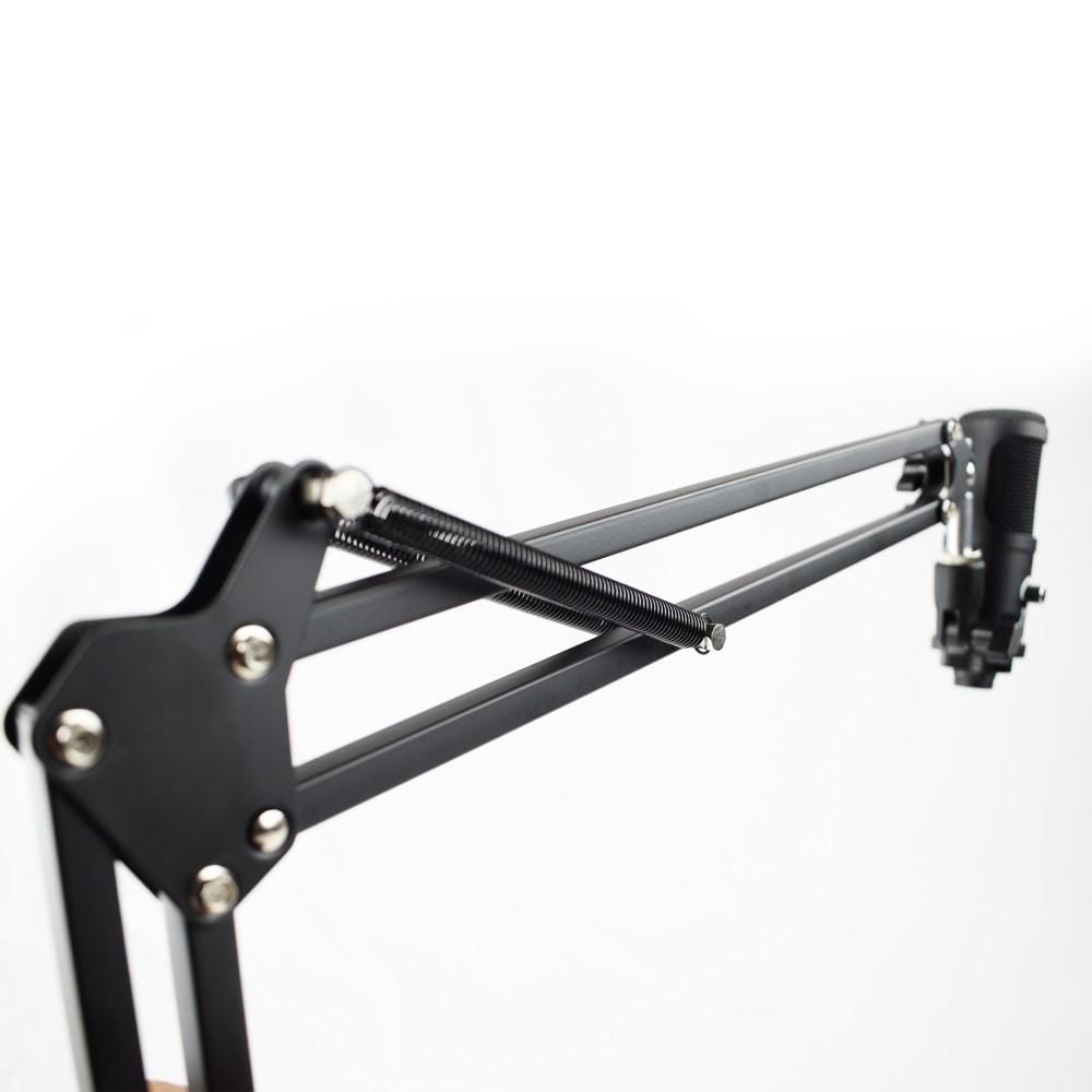 bajaao microphone stands bajaao microphone boom scissor extendable arm stand for dynamic and condenser microphone with table mounting clamp