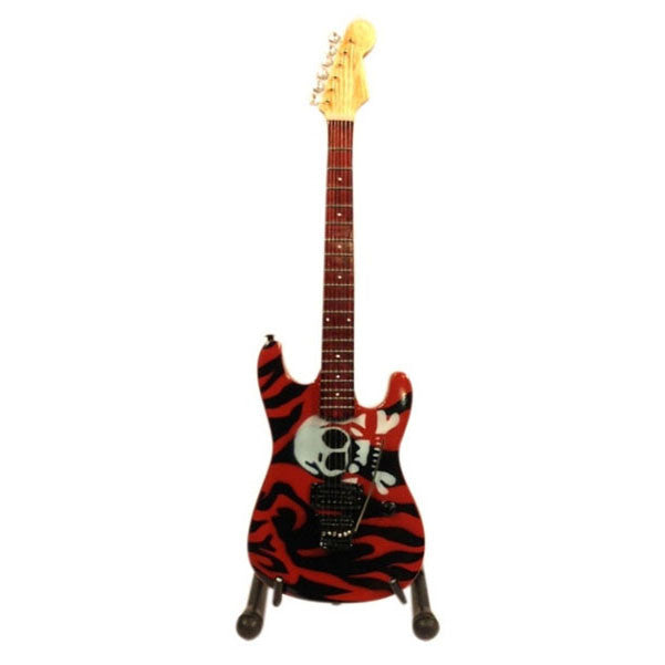 bajaao miniatures red skull miniature guitar showpiece
