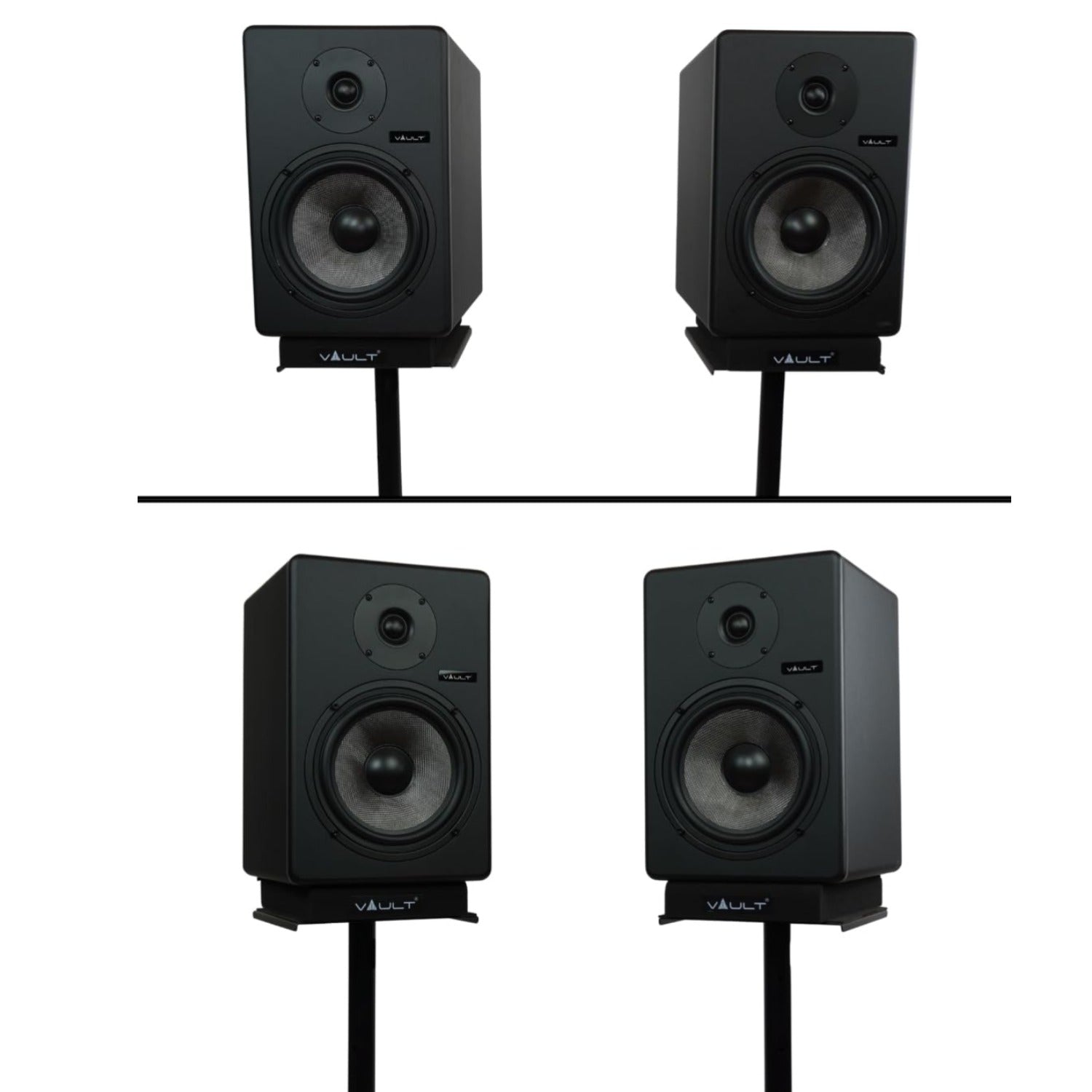 Bajaao Monitor Stands BAJAAO MS-100 Studio Monitor Stand Pair - Sturdy, Adjustable, and Reliable