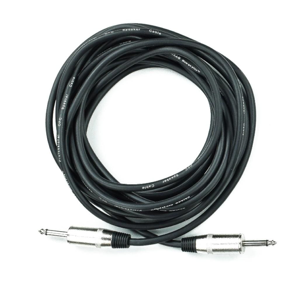 bajaao speaker cables 6 meter bajaao ts to ts mono unbalanced instrument / speaker cable - black
