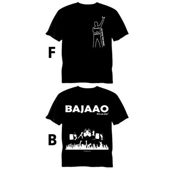 bajaao t shirts bajaao official 'i'm with the band' tshirt - now go play!