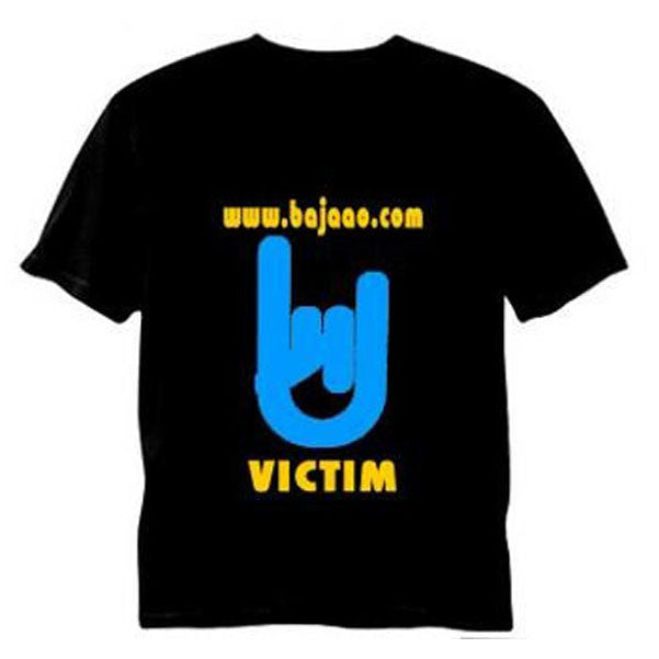 bajaao t shirts bajaao official 'victims of bajaao' tshirt - rock on!
