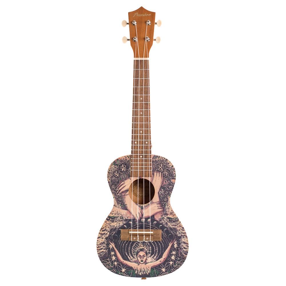 bamboo concert ukuleles freedom bamboo new generation dreams line series concert ukulele with gig bag