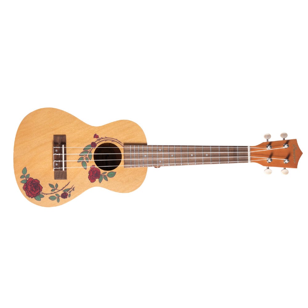 bamboo concert ukuleles roses bamboo new generation flower line series concert ukulele with gig bag