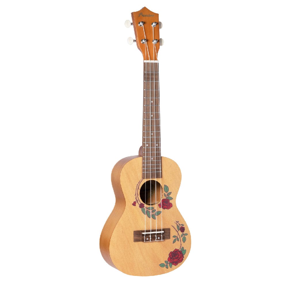 bamboo concert ukuleles roses bamboo new generation flower line series concert ukulele with gig bag