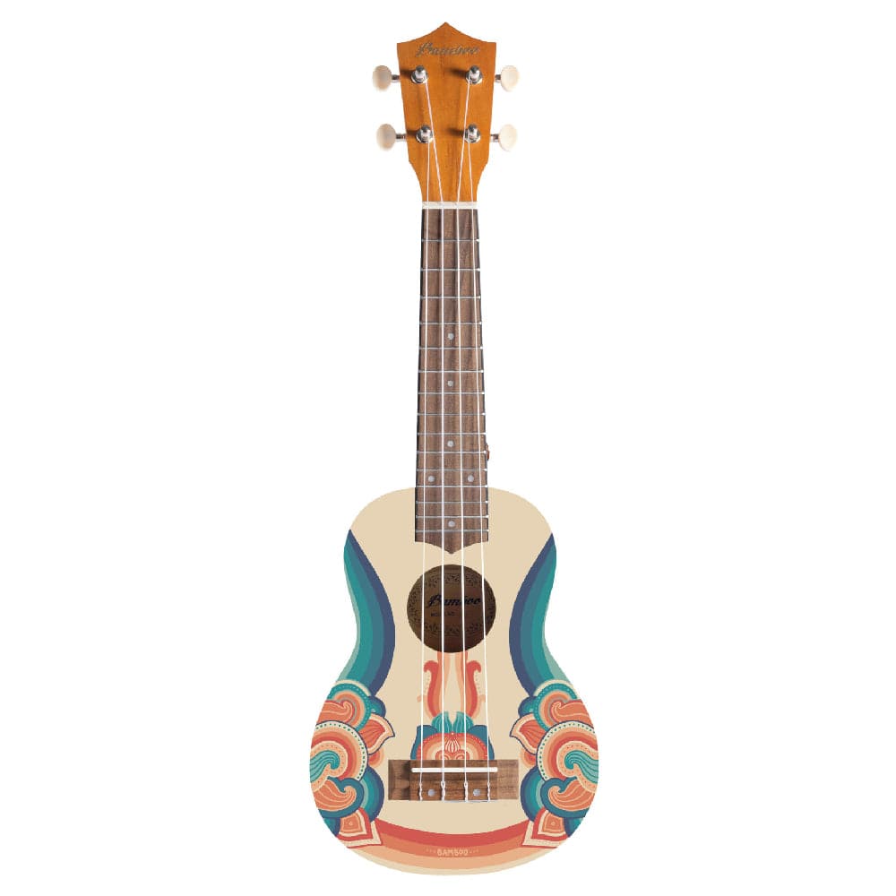 bamboo soprano ukuleles retro bamboo new generation mandala line series soprano ukulele with gig bag #mandala-line_retro