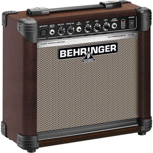 behringer acoustic guitar amplifiers behringer ultracoustic at108 acoustic combo amp
