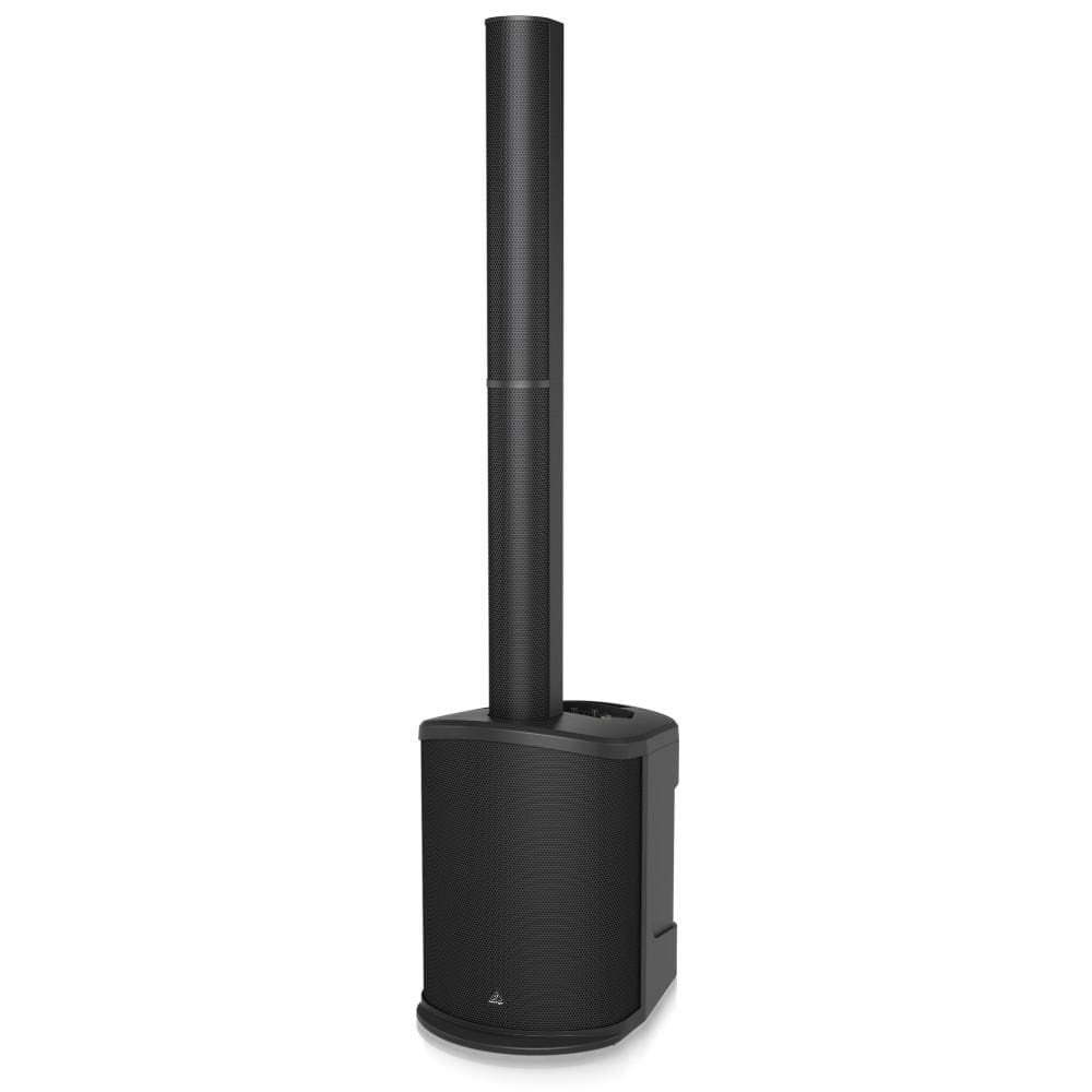 behringer active pa speakers behringer c210 200w powered column loudspeaker with 8 inch subwoofer