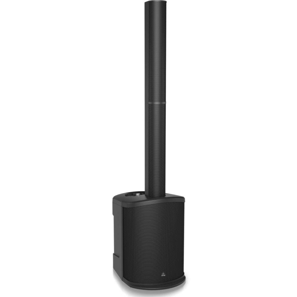 behringer active pa speakers behringer c210b 160w battery powered column loudspeaker with 8 inch subwoofer