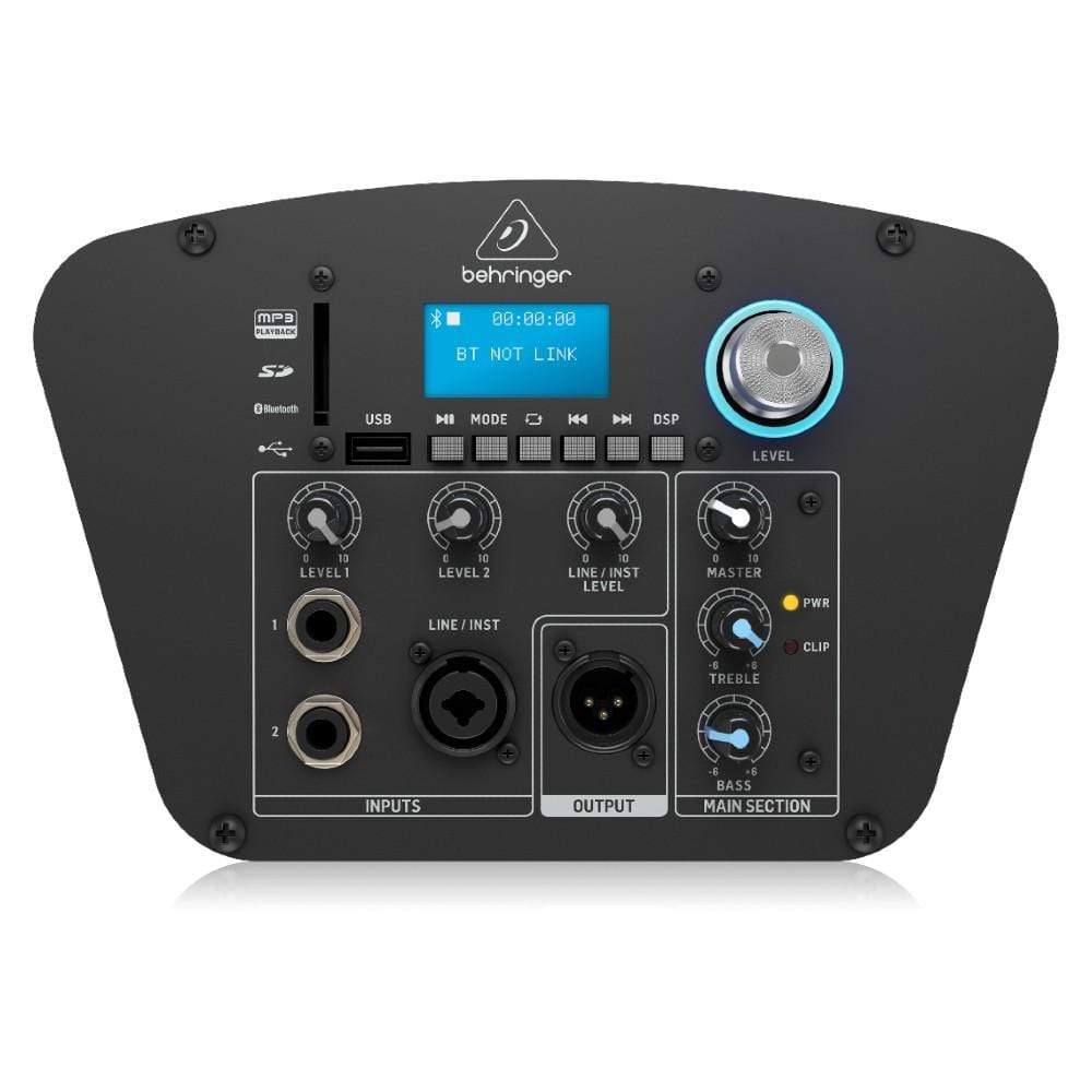 behringer active pa speakers behringer c210b 160w battery powered column loudspeaker with 8 inch subwoofer