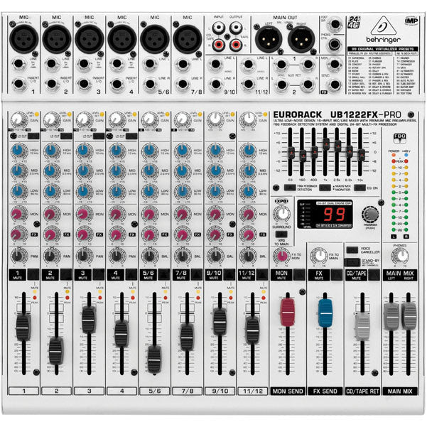 behringer analog mixers behringer ub1222fxpro eurorack