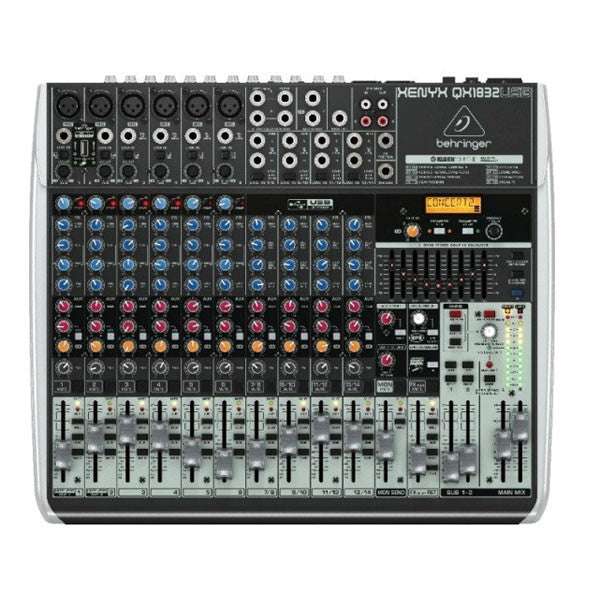 behringer analog mixers behringer xenyx qx1832usb usb audio mixer with effects