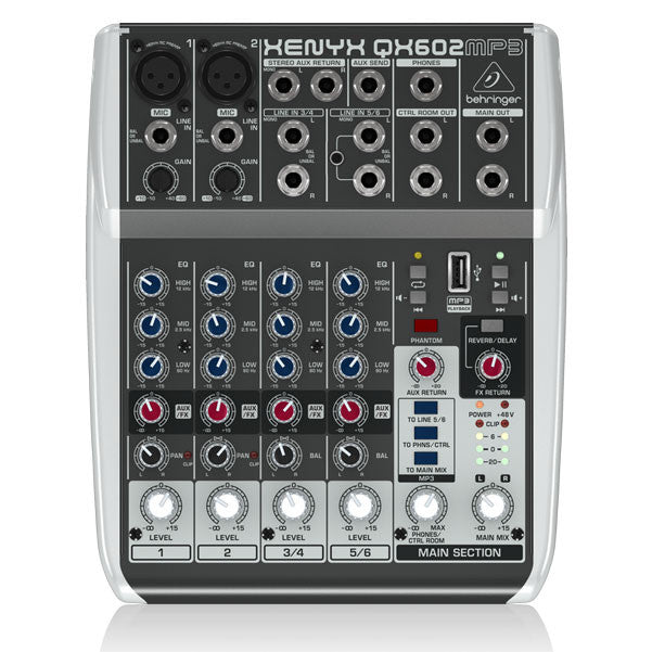 behringer analog mixers behringer xenyx qx602mp3 analog mixer