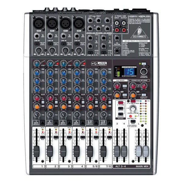 behringer analog mixers behringer xenyx x1204usb 12-channel usb mixer with effects